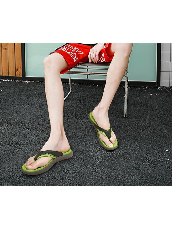 Mens Turquoise Arch Support Sport Flip Flops Comfort Orthotic Thong Sandal Shoes main image 6